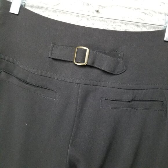 Rampage Pants Womens 1 Black Stretch Mid Rise Solid Button Detail Trouser - Picture 8 of 14